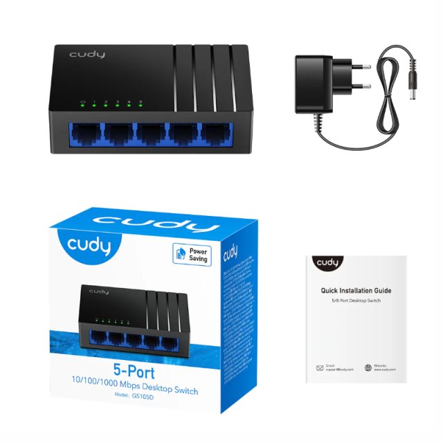 Cudy 5-Port Gigabit Desktop Switch-Wolf Media Store