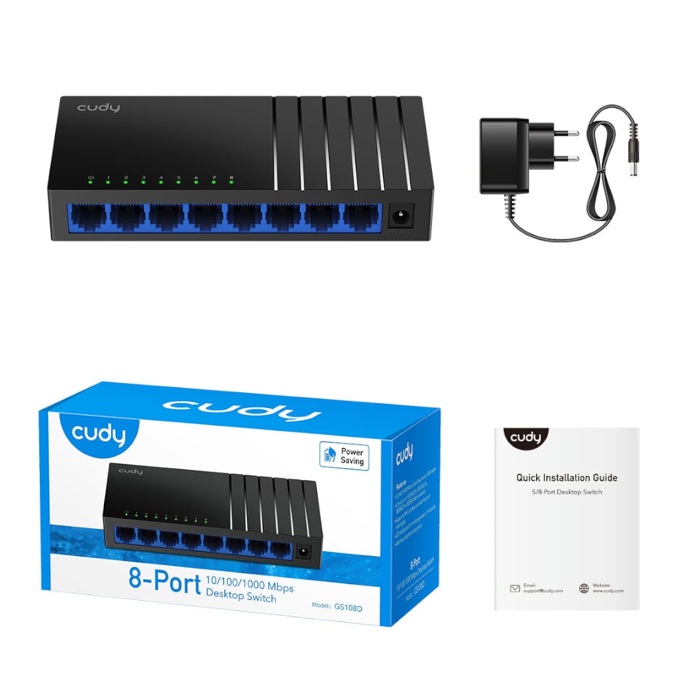 Cudy 8-Port Gigabit Desktop Switch-Wolf Media Store