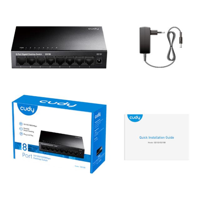 Cudy 8-Port Gigabit Metal Switch-Wolf Media Store