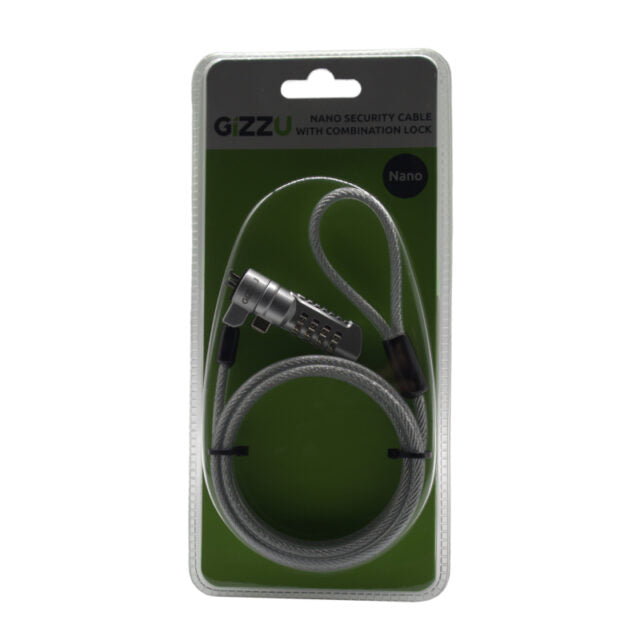 GIZZU 1.8m Nano Combination Lock Security Cable-Wolf Media Store