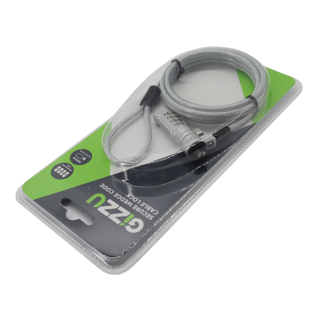 Gizzu Secure Wedge Code Cable Lock 1.8m-Wolf Media Store