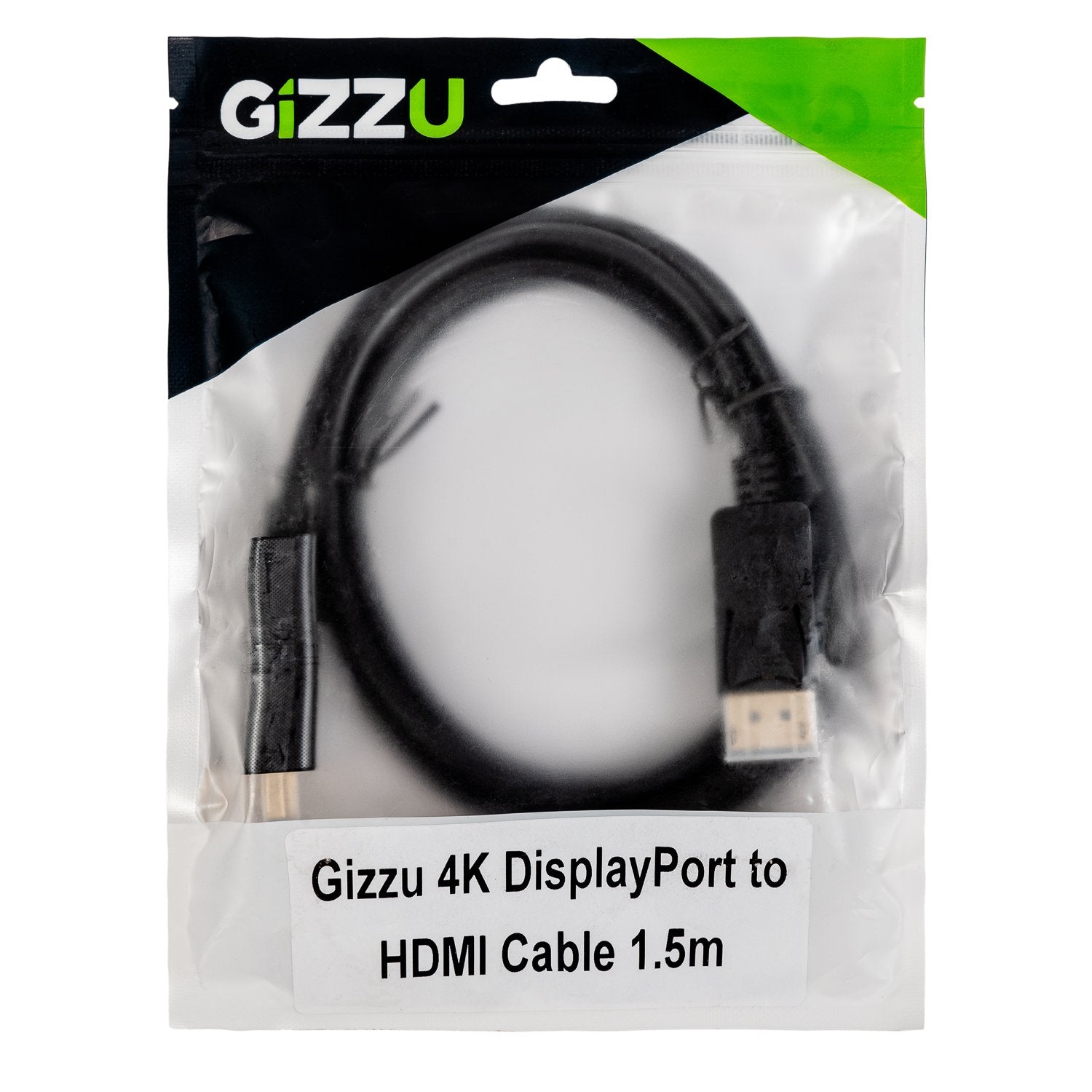 Gizzu 4K60Hz DisplayPort to HDMI Cable 1.5m-Wolf Media Store