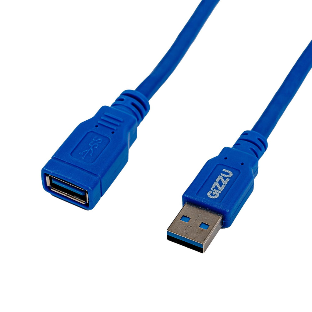 Gizzu USB 3.0 Extension Cable 5m - Blue-Wolf Media Store