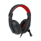 Redragon Over-Ear ARES Aux RGB Gaming Headset - Black-Wolf Media Store