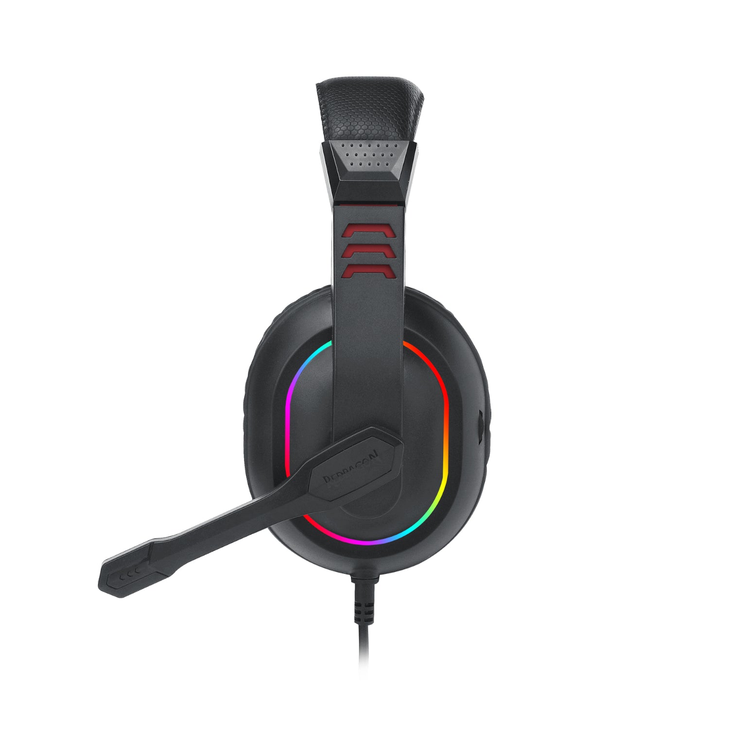 Redragon Over-Ear ARES Aux RGB Gaming Headset - Black-Wolf Media Store