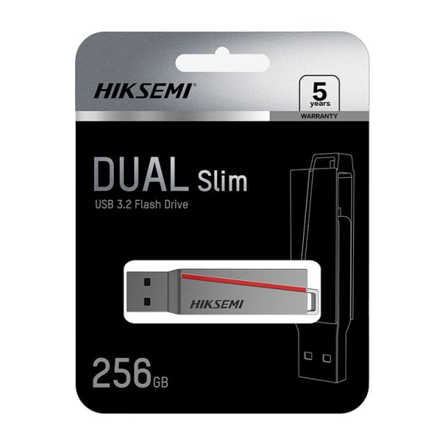 HIKSEMI Dual Slim 128GB USB3.2 Flash Drive-Wolf Media Store