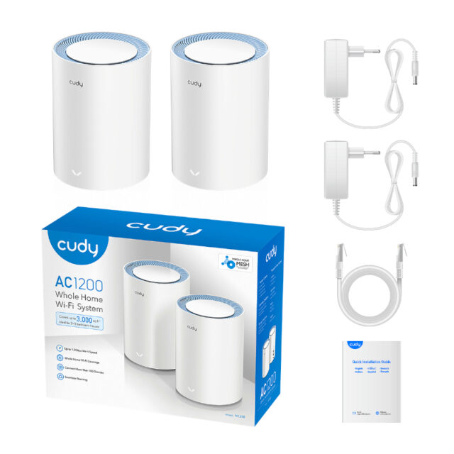 Cudy AC1200 Wi-Fi Mesh Kit 2 Pack-Wolf Media Store