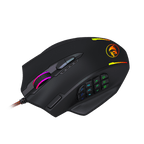 REDRAGON IMPACT 12400DPI MMO Gaming Mouse - Black-Wolf Media Store