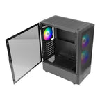 Antec NX410 V2 ATX | Micro-ATX | ITX ARGB Mid-Tower Gaming Chassis - Black-Wolf Media Store