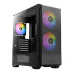 Antec NX416L ATX | Micro-ATX | ITX ARGB Mid-Tower Gaming Chassis - Black-Wolf Media Store