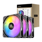 Antec P12 ARGB 120 PWM Case Fan 3 Pack - Black-Wolf Media Store