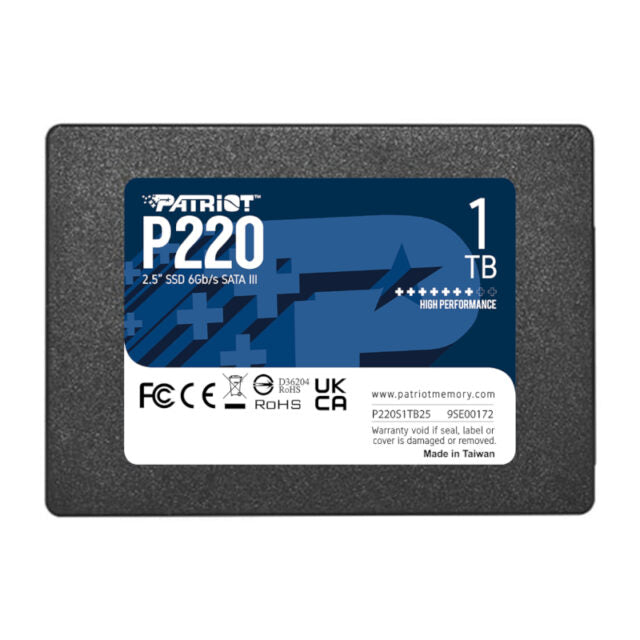 Patriot P220 1TB 2.5" SSD-Wolf Media Store