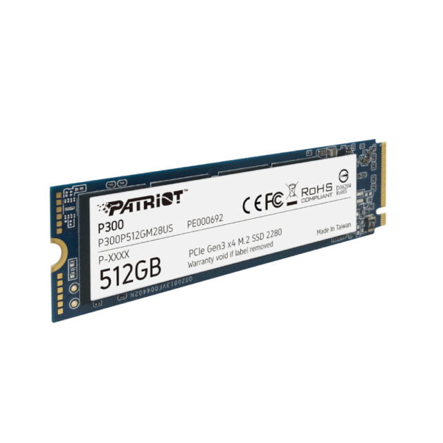 Patriot P300 512GB M.2 PCIe NVMe SSD-Wolf Media Store