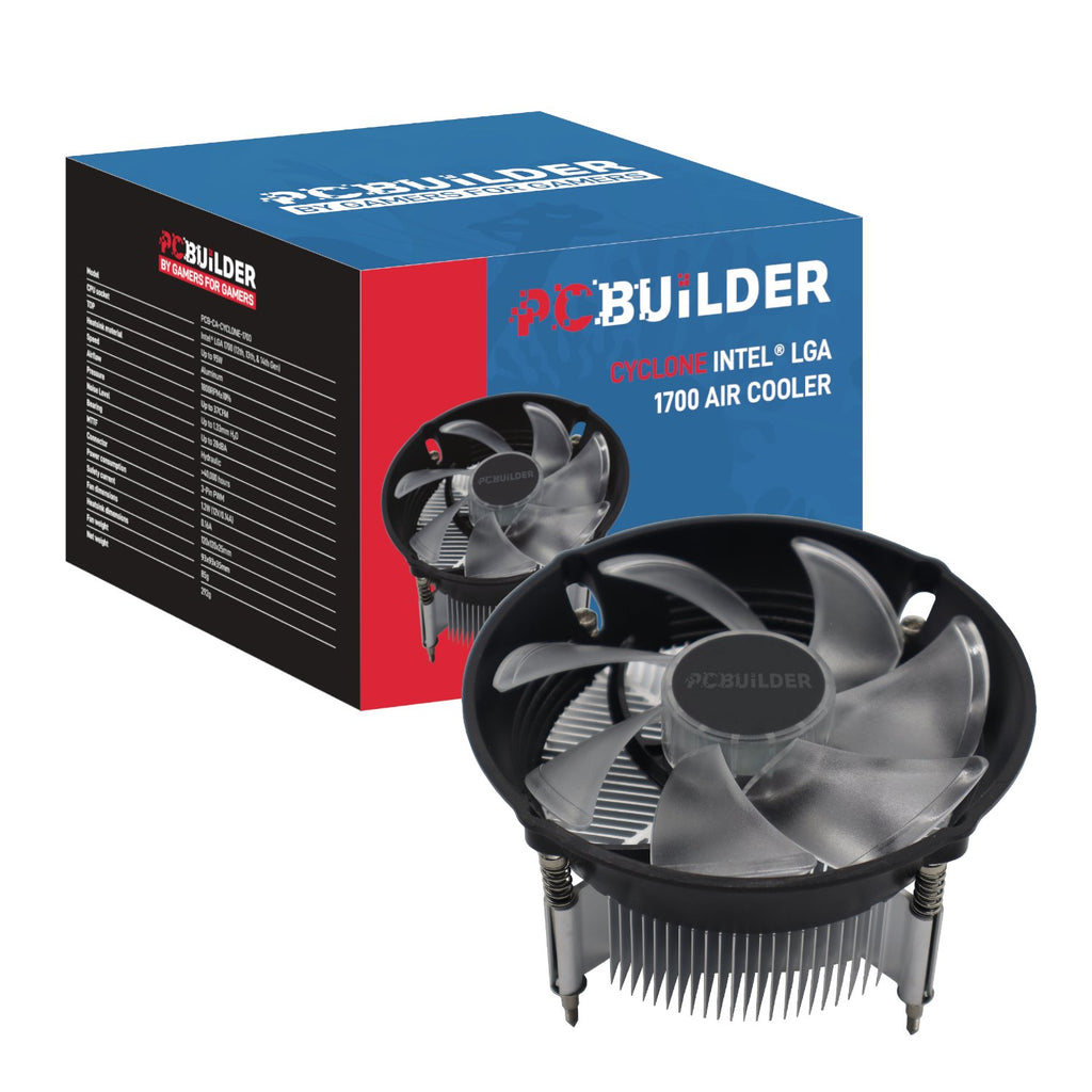 PCBuilder CYCLONE Intel® LGA 1700 Air Cooler-Wolf Media Store