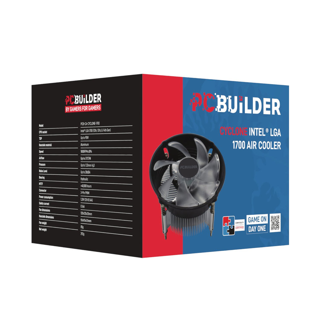 PCBuilder CYCLONE Intel® LGA 1700 Air Cooler-Wolf Media Store
