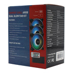 PCBuilder Tempest Chill Fan Kit 3x120MM Dual Glow ARGB Fan + Controller + RF Remote-Wolf Media Store
