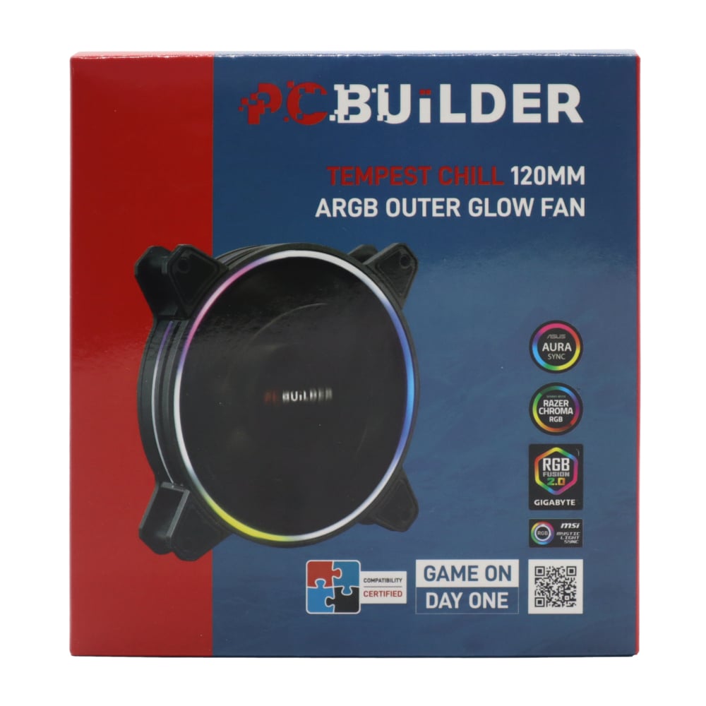 PCBuilder Tempest Chill 120MM ARGB Outer Glow Fan-Wolf Media Store