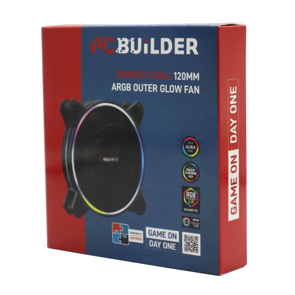 PCBuilder Tempest Chill 120MM ARGB Outer Glow Fan-Wolf Media Store