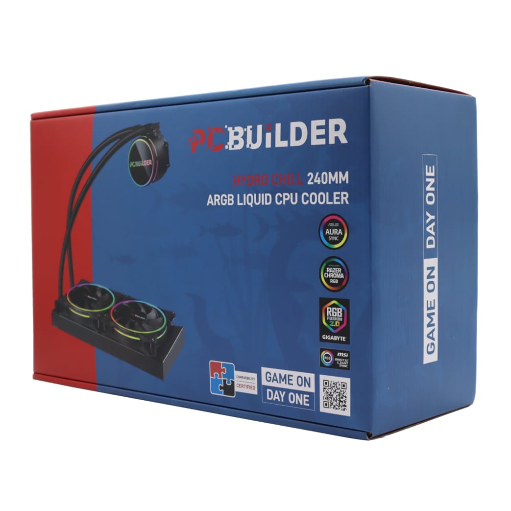 PCBuilder Hydro Chill 240MM AIO Liquid CPU Cooler ARGB-Wolf Media Store