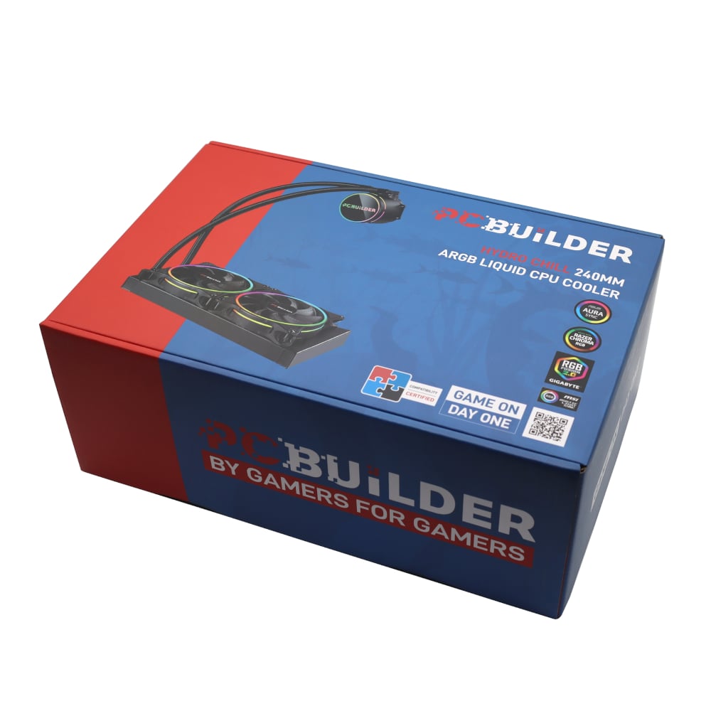 PCBuilder Hydro Chill 240MM AIO Liquid CPU Cooler ARGB-Wolf Media Store