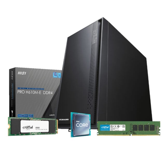 PCBuilder Intel i3-12100 OFFICE MASTER Core Windows 11 Pro Desktop PC-Wolf Media Store