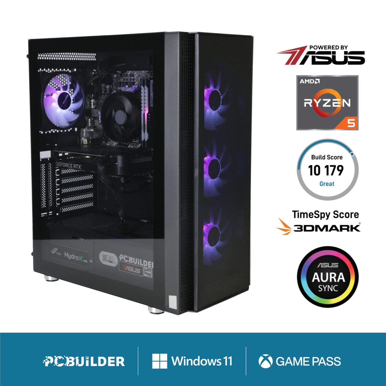 PCBuilder Ryzen 5 5600X TITAN Windows 11 Gaming PC - Wolf Media Store
