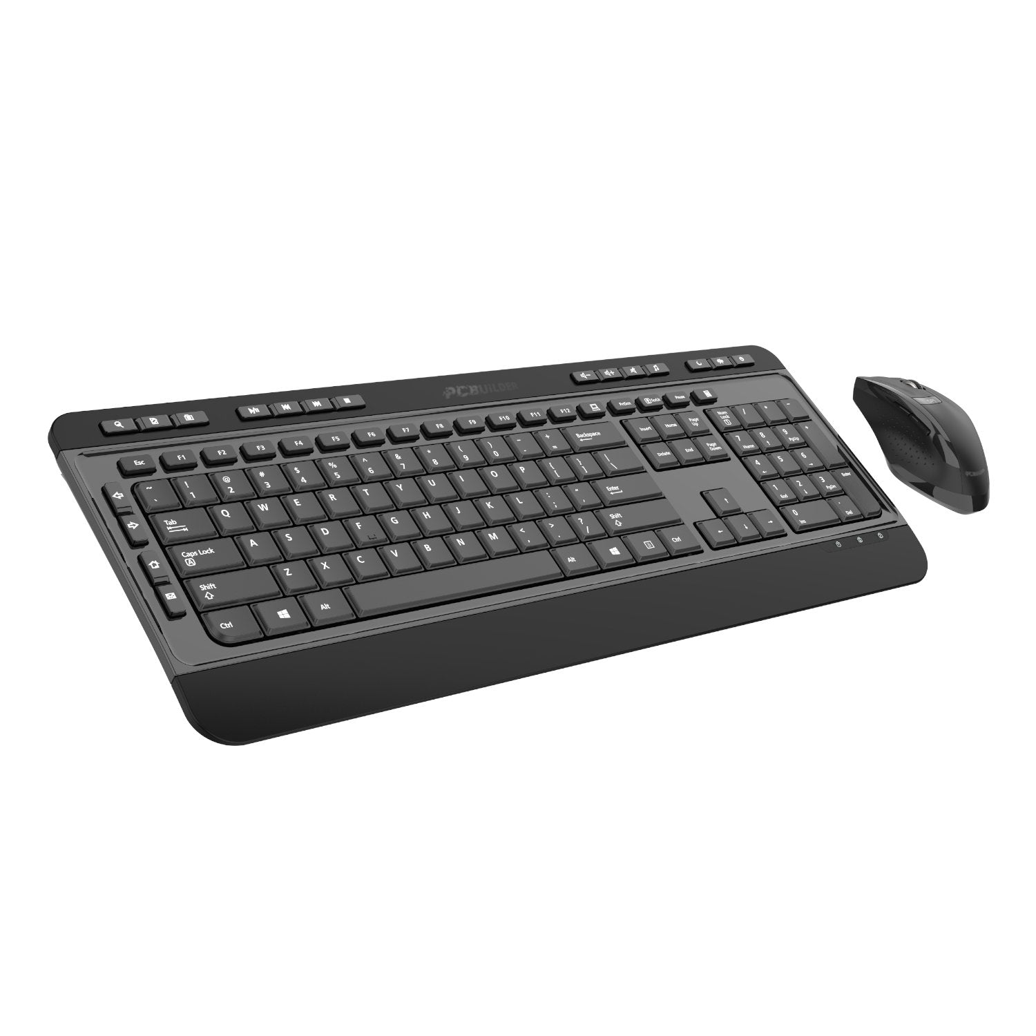 PCBuilder ALPHA Silent Wireless Keyboard and Mouse Combo - Wolf Media Store