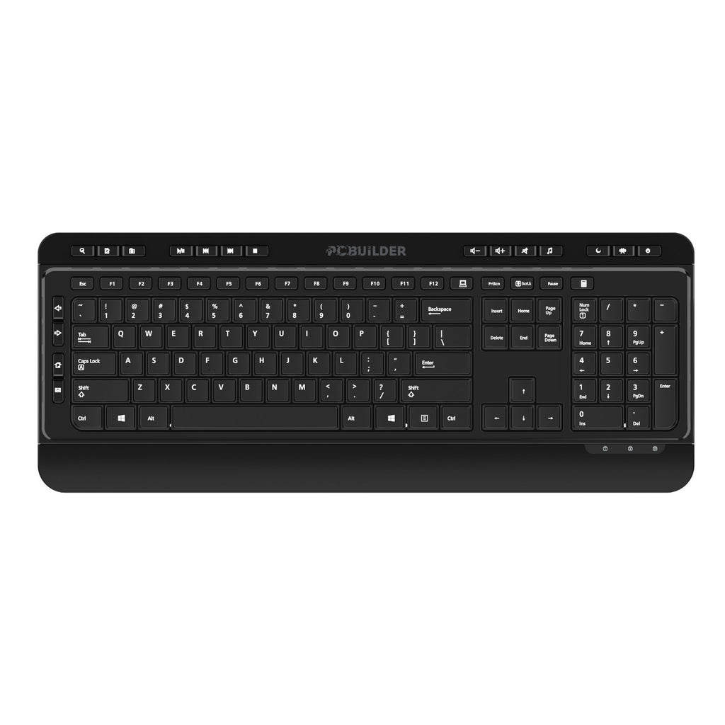 PCBuilder ALPHA Silent Wireless Keyboard and Mouse Combo - Wolf Media Store