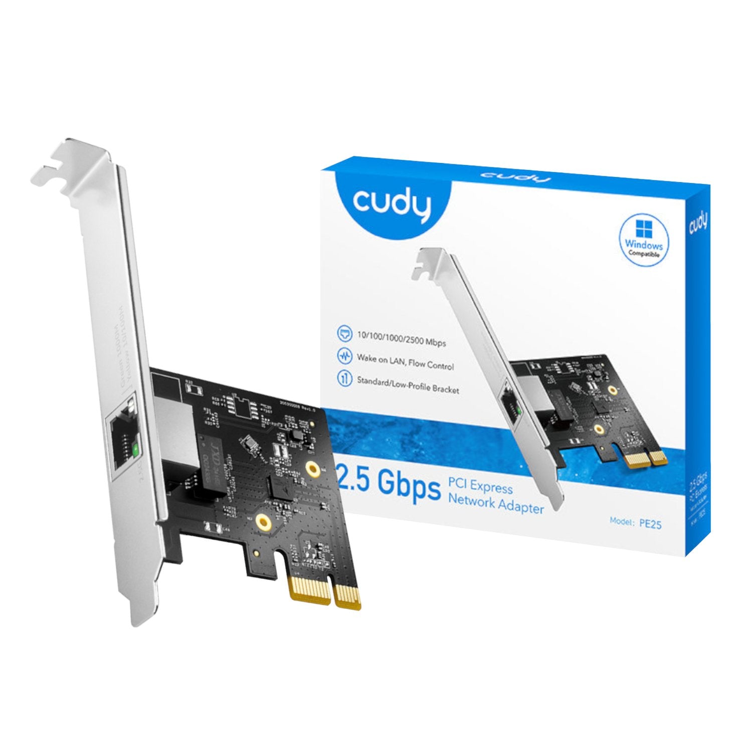 Cudy 2.5Gbps PCI-E Ethernet Adapter-Wolf Media Store
