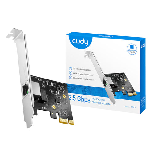 Cudy 2.5Gbps PCI-E Ethernet Adapter-Wolf Media Store