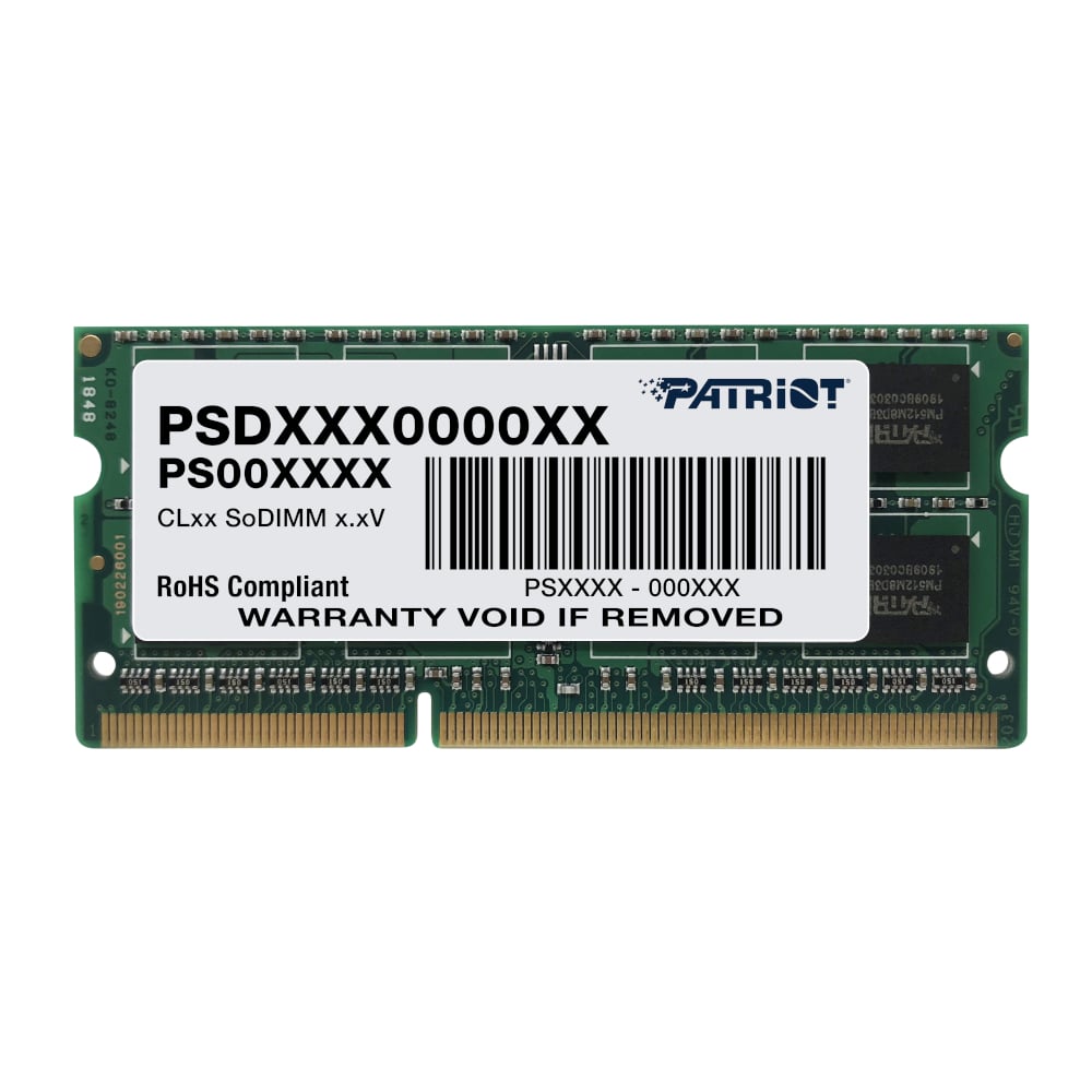 Patriot Signature Line 8GB 1600MHz DDR3 Dual Rank SODIMM Notebook Memory-Wolf Media Store