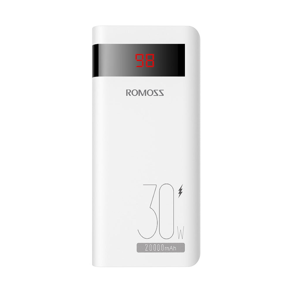 Romoss Sense 6PS Pro 20000mAh 30W Fast Charge Power Bank - White-Wolf Media Store