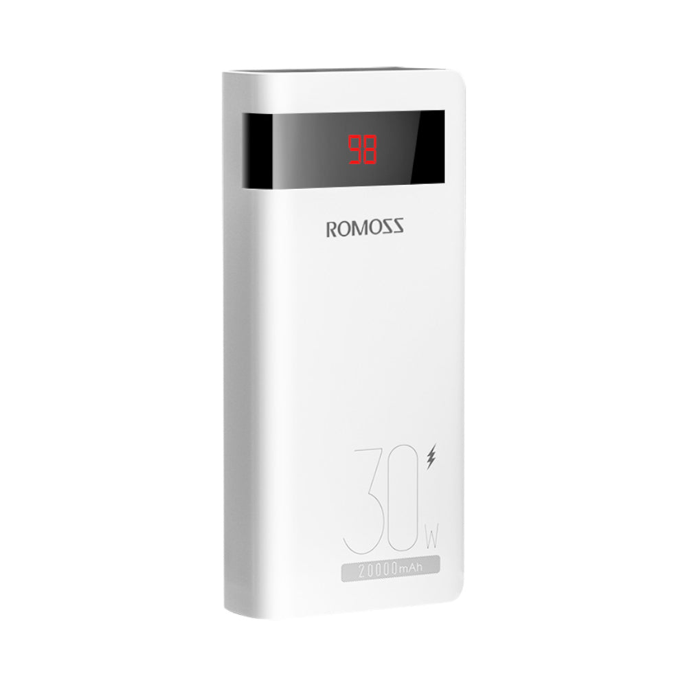 Romoss Sense 6PS Pro 20000mAh 30W Fast Charge Power Bank - White-Wolf Media Store