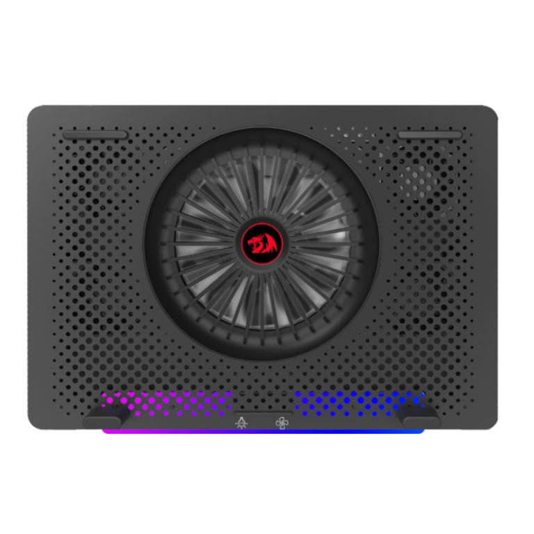 REDRAGON Dual USB 5 Fan RGB Gaming Notebook Stand-Wolf Media Store