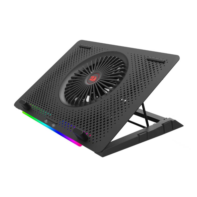 REDRAGON Dual USB 5 Fan RGB Gaming Notebook Stand-Wolf Media Store