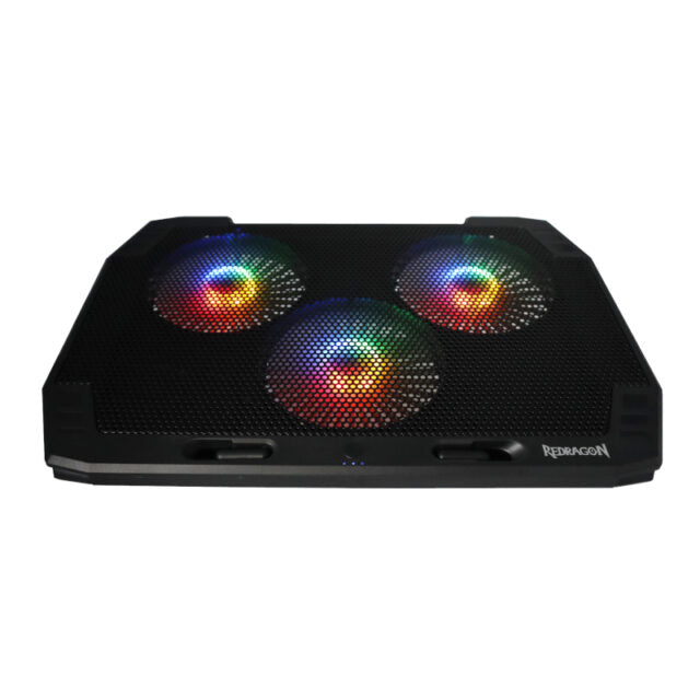REDRAGON Dual USB 3 Fan RGB Gaming Notebook Stand-Wolf Media Store