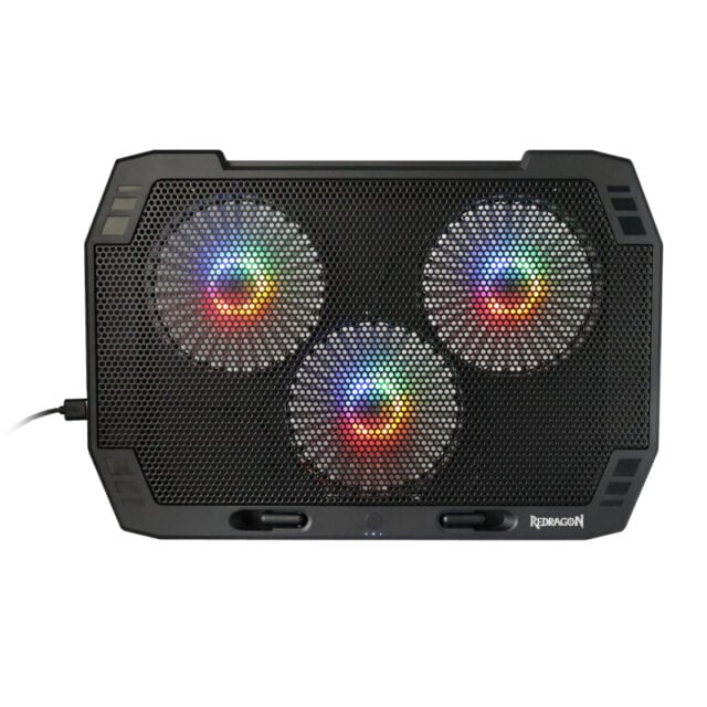 REDRAGON Dual USB 3 Fan RGB Gaming Notebook Stand-Wolf Media Store