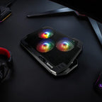 REDRAGON Dual USB 3 Fan RGB Gaming Notebook Stand-Wolf Media Store