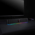 REDRAGON 2.0 Sound Bar ADIEMUS 2 x 3W RGB USB|Aux PC Gaming Speaker - Black-Wolf Media Store