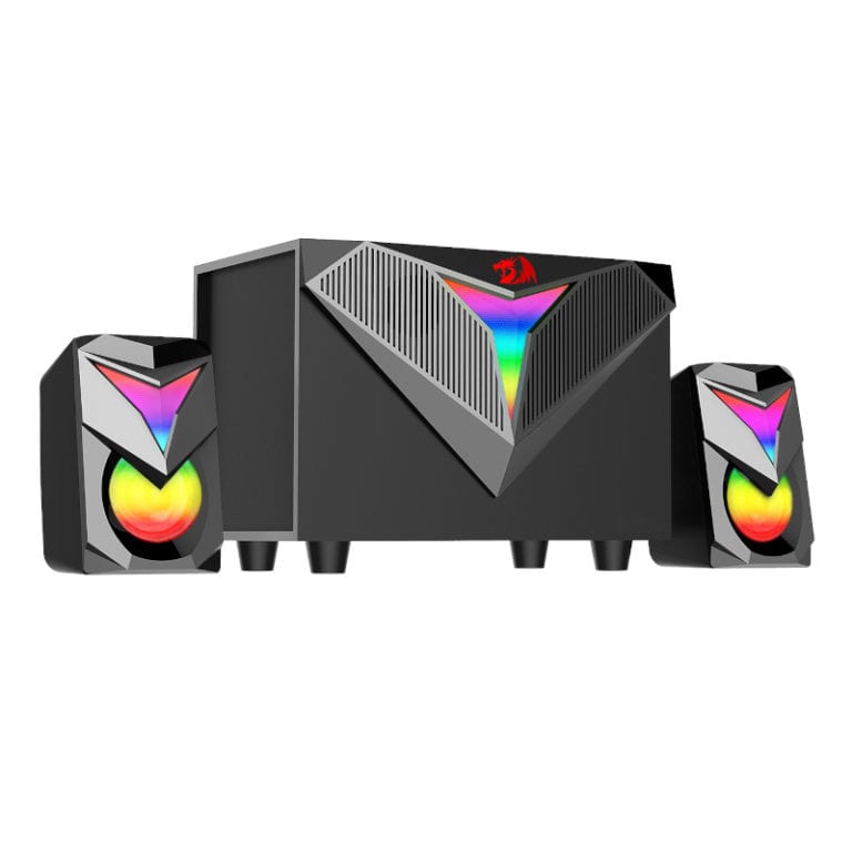REDRAGON 2.1 Satellite Speaker TOCCATA RGB 11W Gaming Speaker - Black-Wolf Media Store