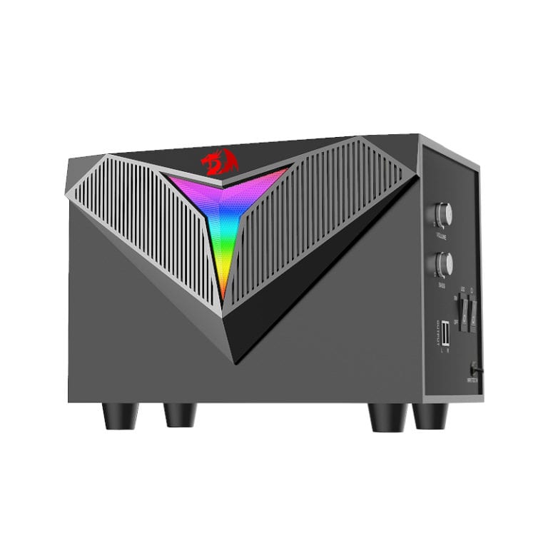 REDRAGON 2.1 Satellite Speaker TOCCATA RGB 11W Gaming Speaker - Black-Wolf Media Store