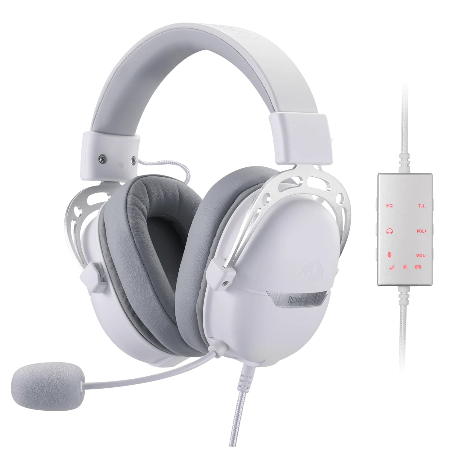 REDRAGON Over-Ear AURORA Gaming Headset - White-Wolf Media Store