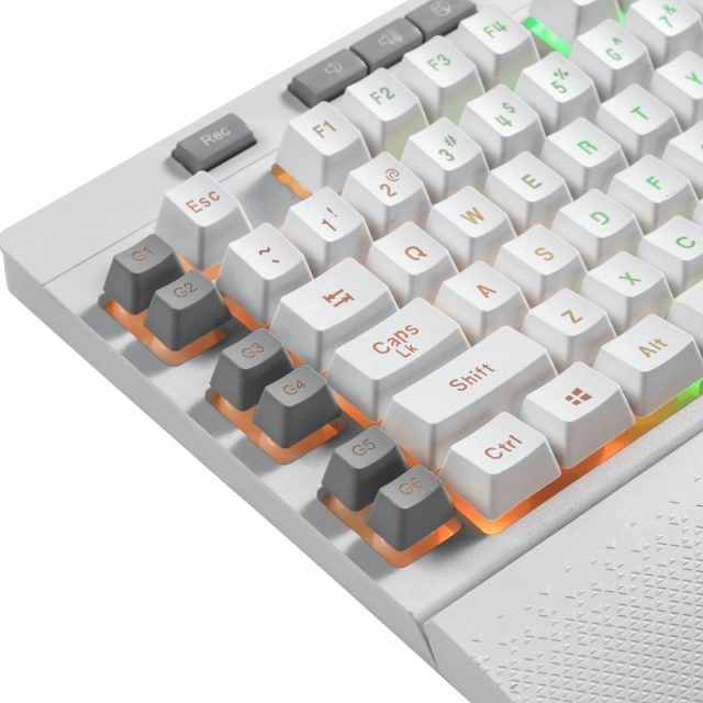 REDRAGON SHIVA Membrane Keyboard - White-Wolf Media Store