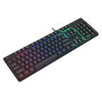 Redragon K521 Upgrade Rainbow LED 104-Key Membrane Gaming Keyboard-Wolf Media Store