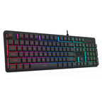 Redragon K521 Upgrade Rainbow LED 104-Key Membrane Gaming Keyboard-Wolf Media Store