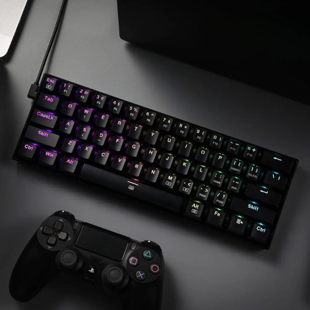 REDRAGON DRAGONBORN Wired Mechanical Keyboard RGB 67Key Design - Black-Wolf Media Store