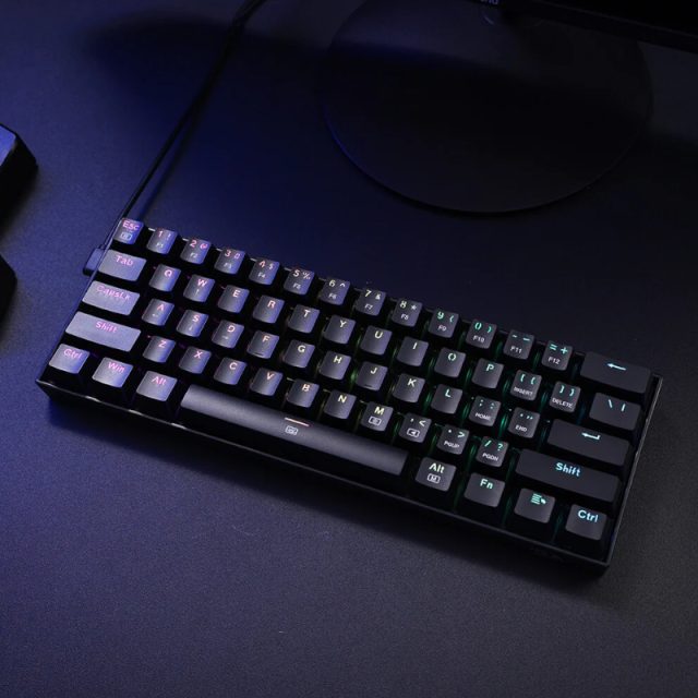 REDRAGON DRAGONBORN Wired Mechanical Keyboard RGB 67Key Design - Black-Wolf Media Store