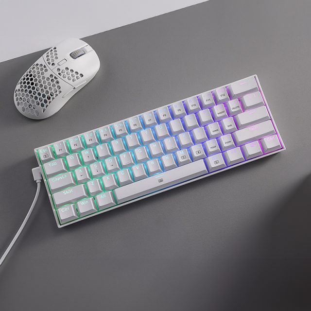 REDRAGON DRAGONBORN Wired Mechanical Keyboard RGB67Key Design - White-Wolf Media Store