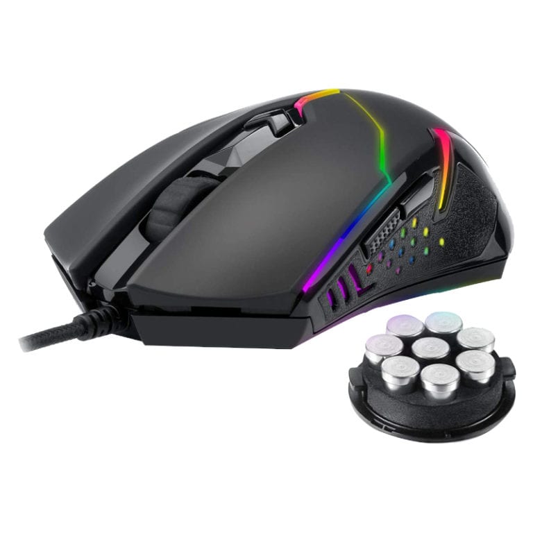 REDRAGON CENTROPHORUS 7200DPI RGB Gaming Mouse - Black-Wolf Media Store