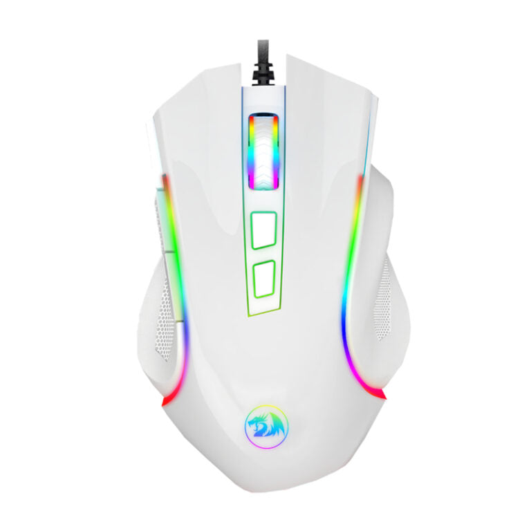 REDRAGON GRIFFIN 7200DPI Gaming Mouse - White-Wolf Media Store